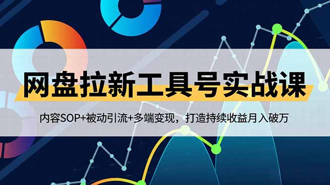 网盘拉新工具号实战课，内容SOP+被动引流+多端变现，打造持续收益月入破万-摇钱述
