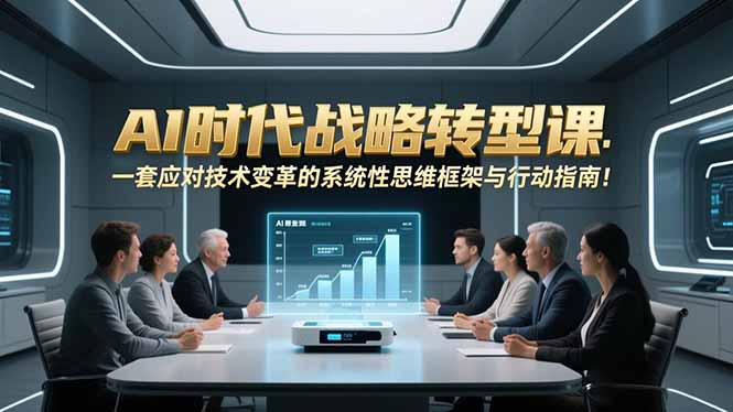 AI时代战略转型课：一套应对技术变革的系统性思维框架与行动指南！-摇钱述
