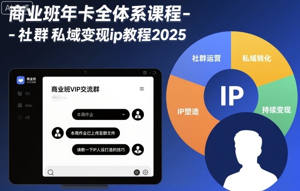 商业班年卡全体系课程-社群私域变现ip教程2025