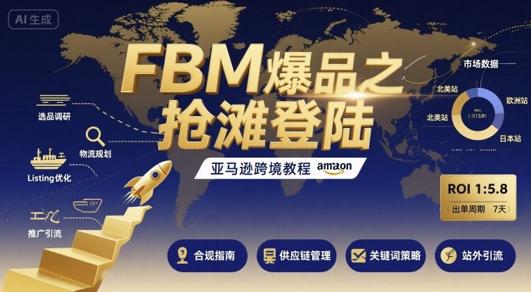 FBM爆品之抢滩登陆-亚马逊跨境教程-摇钱述