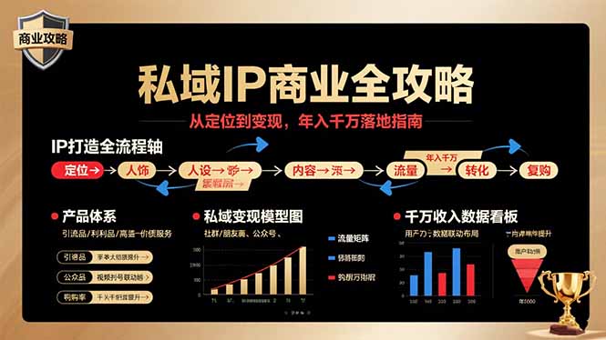 私域IP商业全攻略，从定位到变现，年入千万落地指南-摇钱述
