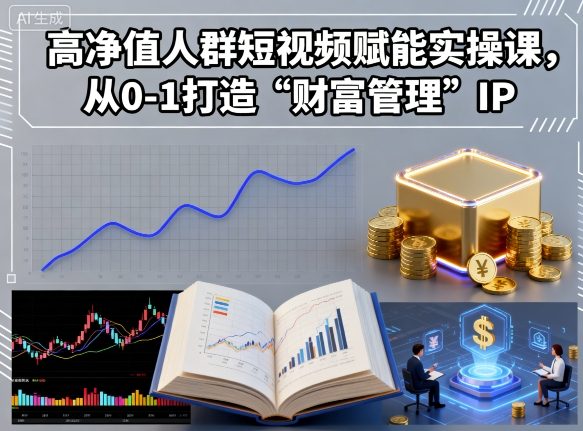高净值人群短视频赋能实操课，从0-1打造“财富管理”IP-摇钱述