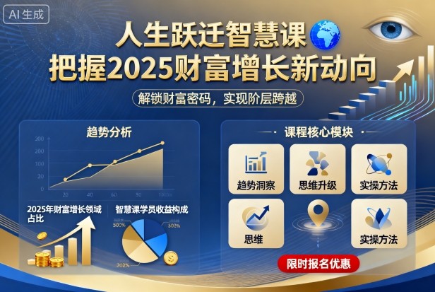 人生跃迁智慧课，把据2025财富增长新动向-摇钱述