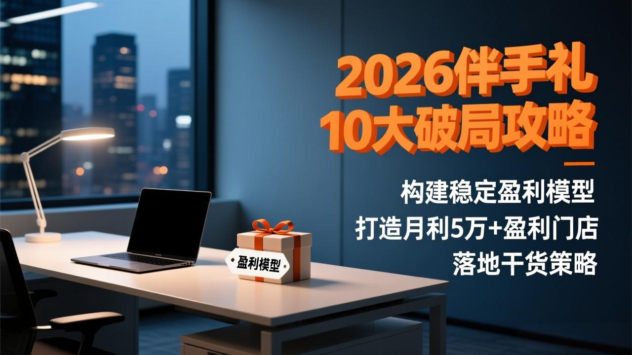 2026伴手礼10大破局攻略：构建稳定盈利模型，打造月利5万+盈利门店，落地干货策略-摇钱述