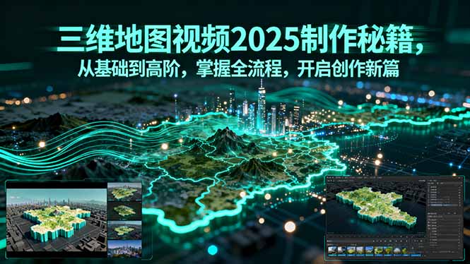 三维地图视频2025制作秘籍，从基础到高阶，掌握全流程，开启创作新篇-摇钱述