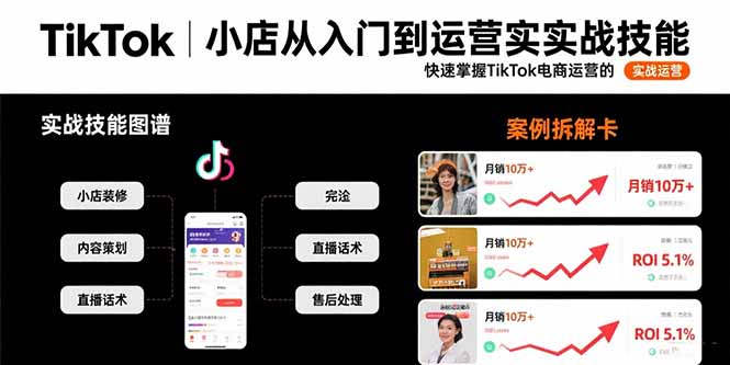 TikTok小店从入门到运营实战技能：快速掌握TikTok电商运营的完整方法论-摇钱述