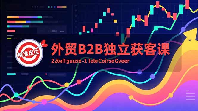 外贸B2B独立获客课，Facebook主页搭建、消息互动广告、精准定位，打造高询盘系统-摇钱述