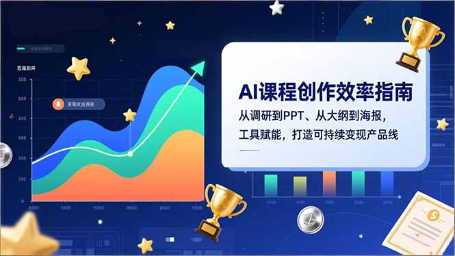 AI课程创作效率指南，从调研到PPT、从大纲到海报，工具赋能，打造可持续变现产品线-摇钱述