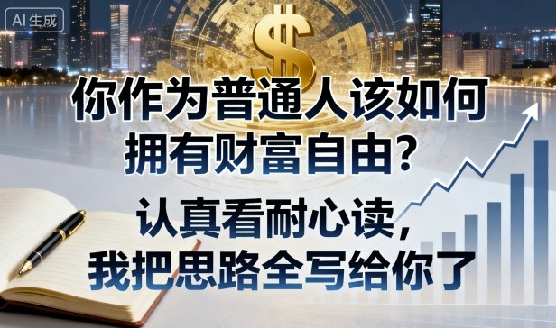 付费文章：你作为普通人该如何拥有财富自由？认真看耐心读，我把思路全写给你了-摇钱述