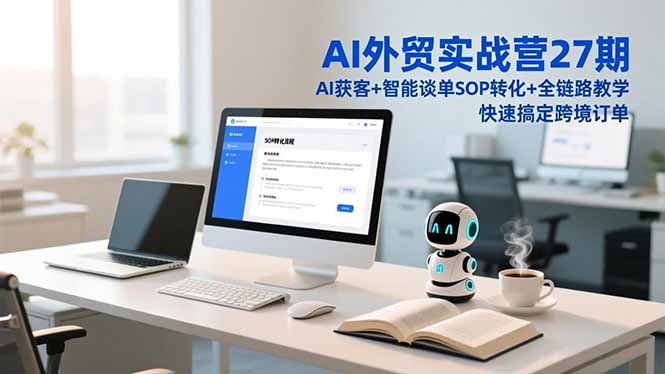 AI外贸实战营27期，AI获客+智能谈单+SOP转化+全链路教学，快速搞定跨境订单-摇钱述