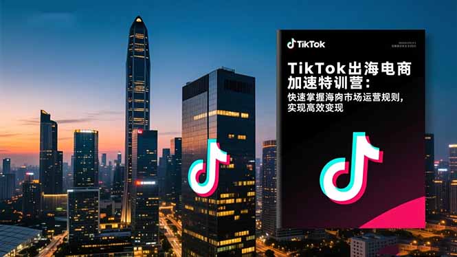 TikTok出海电商加速特训营：快速掌握海外市场运营规则，实现高效变现-摇钱述