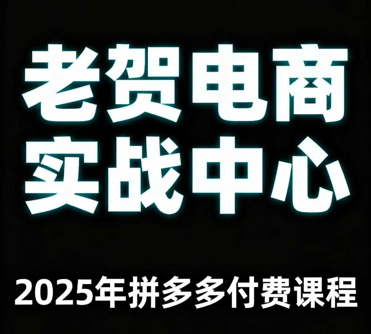 老贺电商2025年拼多多付费课程，用通俗易懂的方法告诉你多多怎么玩-摇钱述