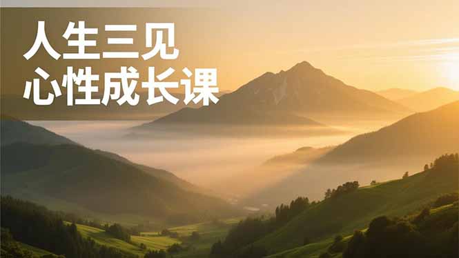 人生三见心性成长课，见天地众生自己，搞透人性安顿身心，活出清晰自我，内在富足无价-摇钱述