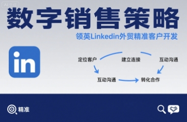数字销售策略领英LinkedIn外贸精准客户开发-摇钱述